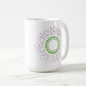 Libellen-u. DankbarkeitMandalasun-Blumen-Tasse Kaffeetasse (VorderseiteRechts)