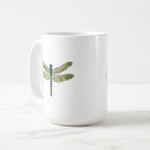 Libellen-u. DankbarkeitMandalasun-Blumen-Tasse Kaffeetasse (Vorderseite Links)