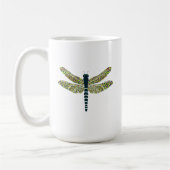 Libellen-u. DankbarkeitMandalasun-Blumen-Tasse Kaffeetasse (Links)