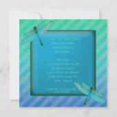 Libellen u. Streifen-16. Geburtstag-Einladung Einladung (Rückseite)