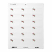 Libellen und Blume Adresslisten Adressaufkleber (Vorne)