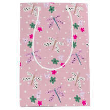 Libellen und Blume auf Polka-Punkten