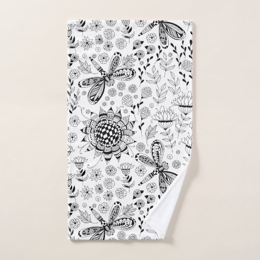 Libellen und Blume Badhandtuch Set (Handtuch)
