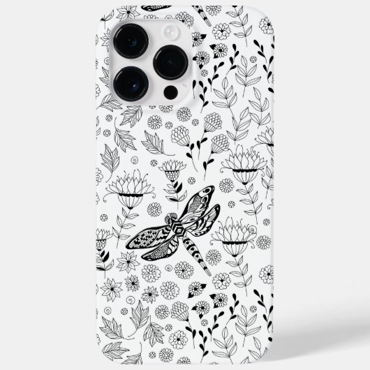 Libellen und Blume Case-Mate iPhone Hülle (Rückseite)