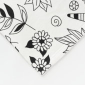 Libellen und Blume Fleecedecke (Ecke)