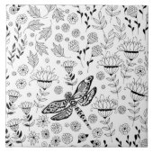 Libellen und Blume Fliese (Vorderseite)