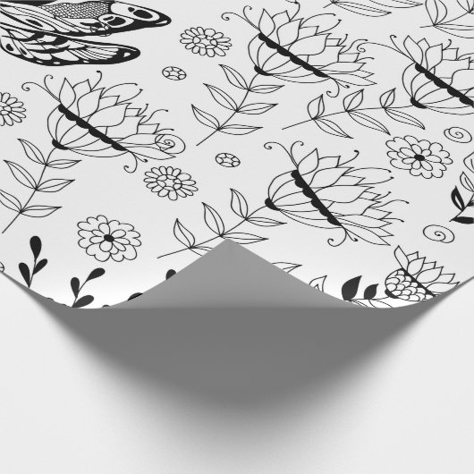 Libellen und Blume Geschenkpapier (Ecke)