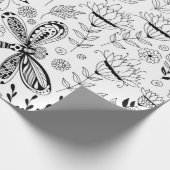 Libellen und Blume Geschenkpapier (Ecke)
