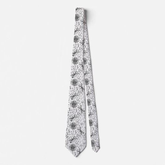 Libellen und Blume Krawatte (Vorderseite)