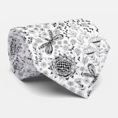 Libellen und Blume Krawatte (Gerollt)