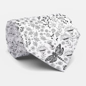 Libellen und Blume Krawatte (Gerollt)