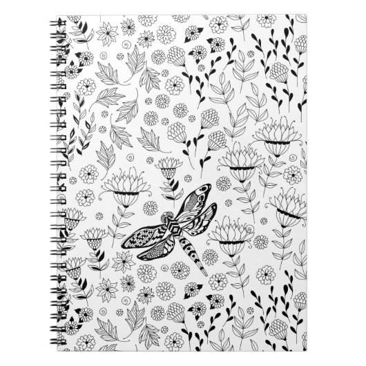 Libellen und Blume Notizblock (Vorderseite)