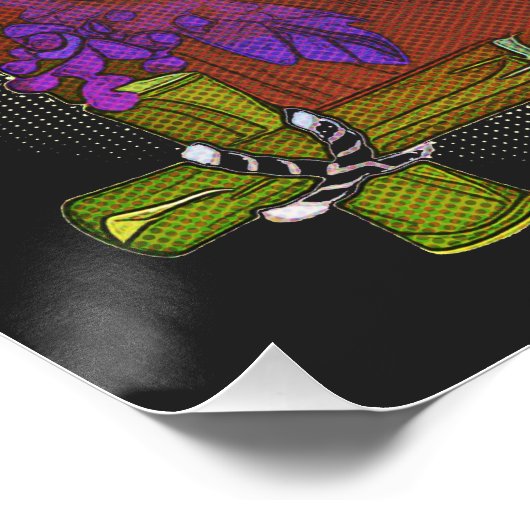 Libellen und Blume Poster (Ecke)