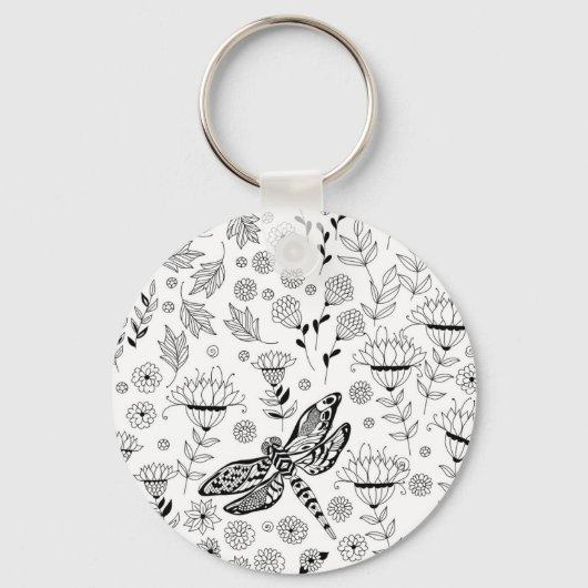 Libellen und Blume Schlüsselanhänger (Vorderseite)