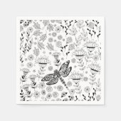 Libellen und Blume Serviette (Vorderseite)