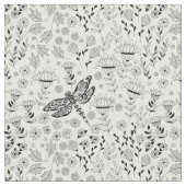 Libellen und Blume Stoff (Nahaufnahme)