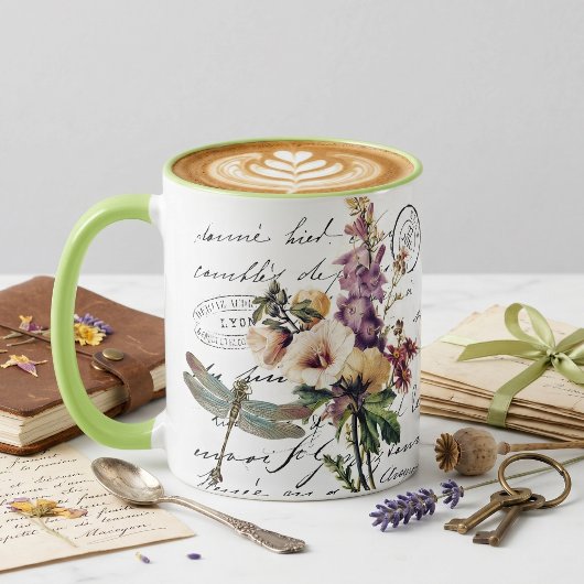 Libellen und Blume Tasse