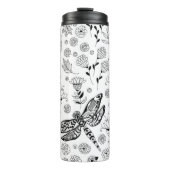 Libellen und Blume Thermosbecher (Vorderseite)