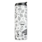 Libellen und Blume Thermosbecher (Nach links gedreht)