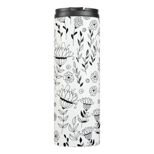 Libellen und Blume Thermosbecher (Rückseite)