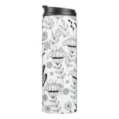 Libellen und Blume Thermosbecher (Nach rechts gedreht)