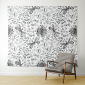Libellen und Blume Wandteppich (Beispiel (Horizontal))