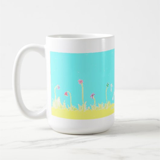 Libellen und Blumen-Kaffee-Tasse Kaffeetasse (Links)