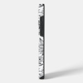 Libellen- und Blumengrafitto iPhone Hülle (Linke Seite)