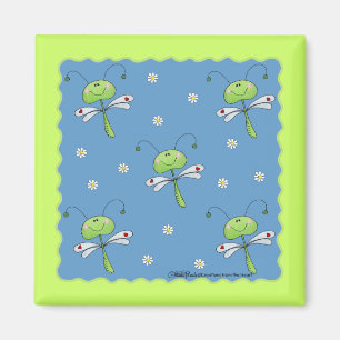 Libellen und Daisies Magnet