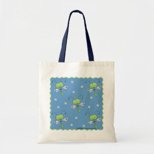 Libellen und Daisies Tragetasche