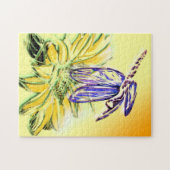 Libellen- und Gänseblümchenpuzzlespiel Puzzle (Horizontal)