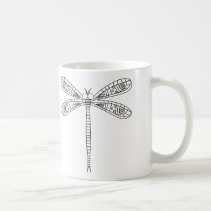 Libellen und Lilien-Tasse zum Anmalen Kaffeetasse