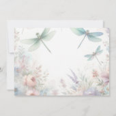 Libellen und Pastell-Blumen Save the Date (Rückseite)