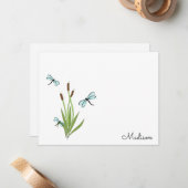 Libellen und Personalisierte Mitteilungskarten (Vorderseite/Rückseite Beispiel)