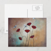Libellen und Poppies Postkarte (Vorne/Hinten)