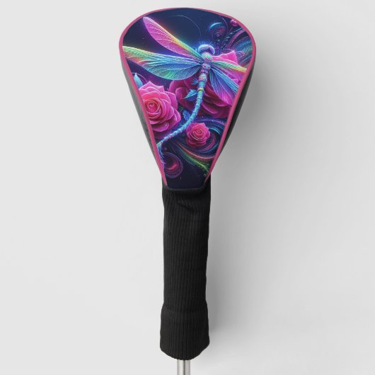 Libellen und Rose Golf Headcover (Vorderseite)