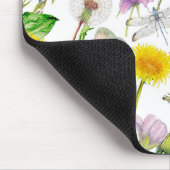Libellen und Schmetterlinge auf Wildblumen Mousepad (Ecke)