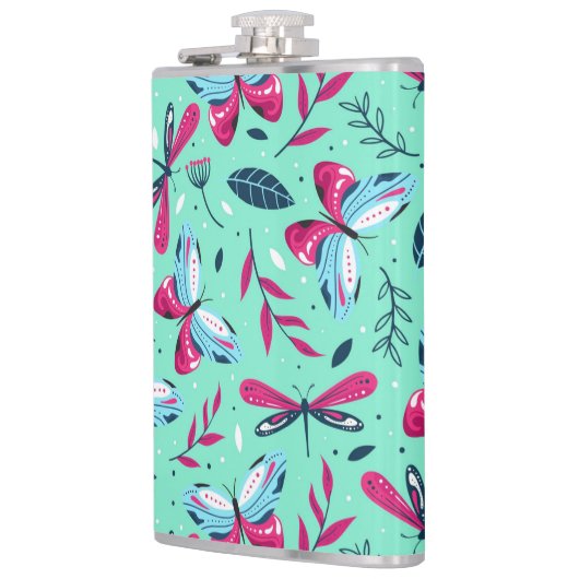 Libellen und Schmetterlinge Flachmann (Links)