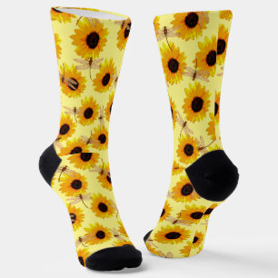 Libellen und Sonnenblumen, Crews Socken