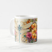 Libellen und Wildblumen Kaffeetasse (Vorderseite Links)