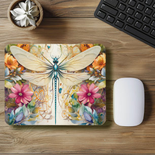 Libellen und Wildblumen Mousepad