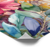 Libellen und Wildblumen Poster (Ecke)