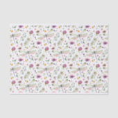 Libellen und Wildblumen Seidenpapier (Vorderseite)