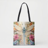 Libellen und Wildblumen Tasche (Vorderseite)