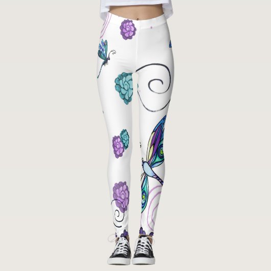 Libellen und Wirble Leggings (Vorderseite)