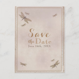 Libellen, Vintager Libellenchic Save the Date Ankündigungspostkarte