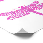 Libellen-Violett-Druck Poster (Ecke)