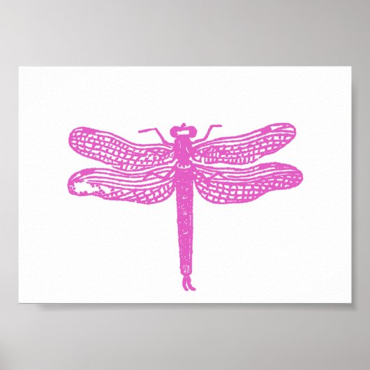 Libellen-Violett-Druck Poster (Vorne)