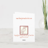 Libellen-Weihnachtsbaum Feiertagskarte (Rückseite)