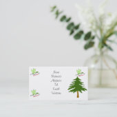 Libellen-WeihnachtsVisitenkarten Visitenkarte (Stehend Vorderseite)